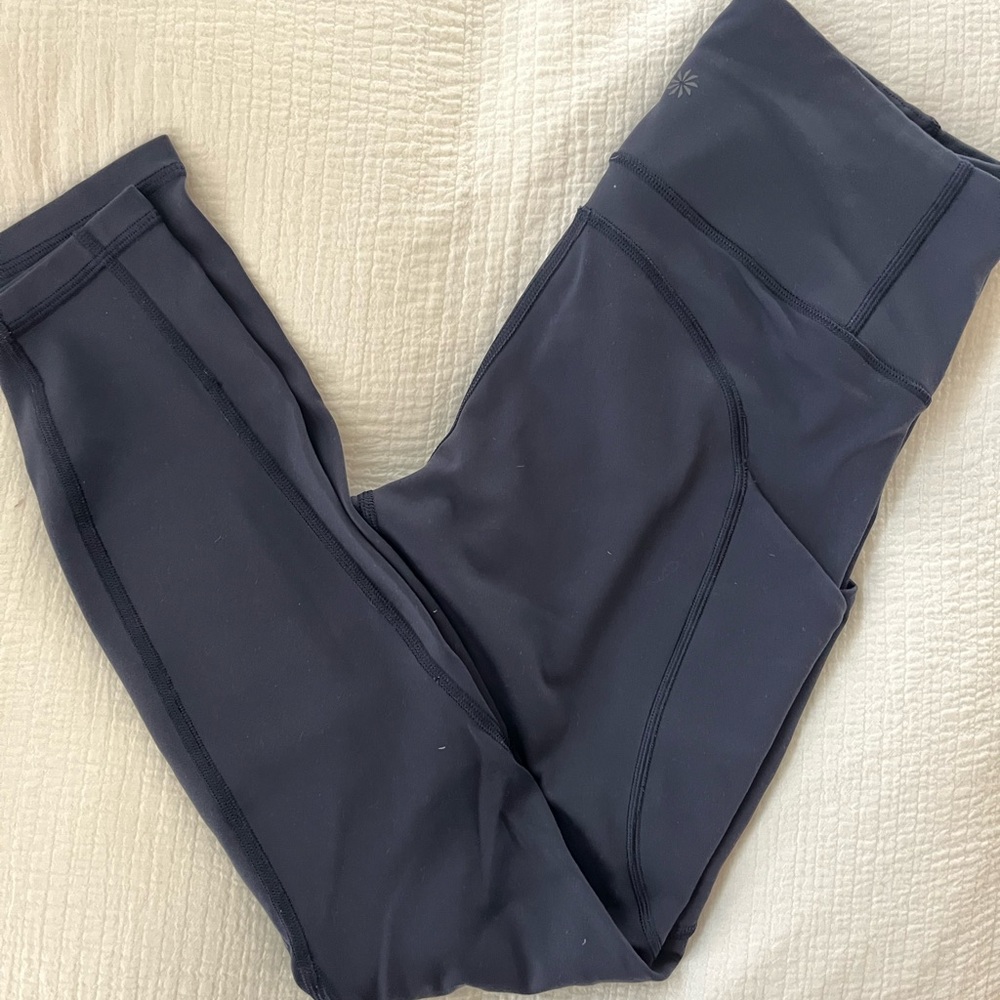Athleta 7/8 navy blue legging size small